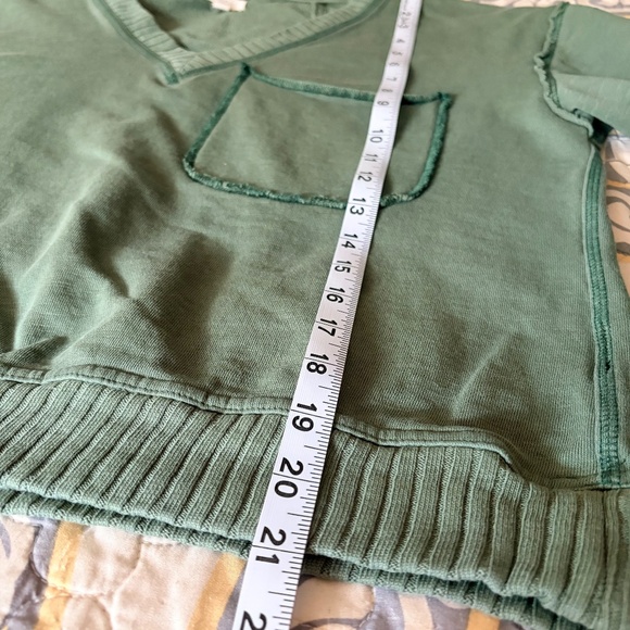 Anthropologie Pilcro The Montana Pocket Knit Cropped Green Top Shirt, XS - Picture 11 of 14